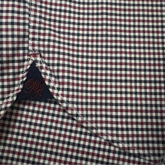 Blue Harbour Mens XL Gingham Long Sleeve Button Down Shirt Regular Fit Blue Red - Picture 10 of 13